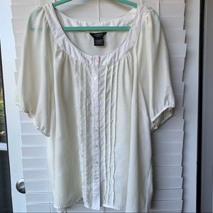 Off-white sheer blouse